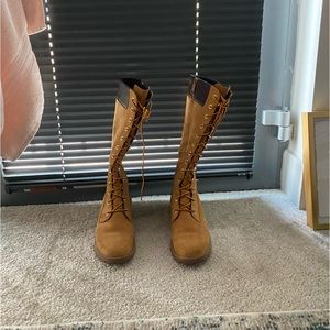 knee-high timberland boots